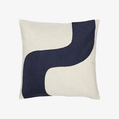 Nordic Nest Marimekko Seireeni cushion cover 50x50 cm Linen-dark blue