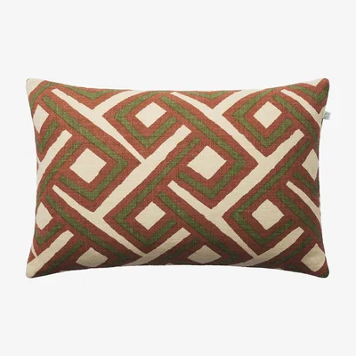 Nordic Nest Chhatwal & Jonsson Lanka cushion cover 40x60 cm Terracotta-cactus green