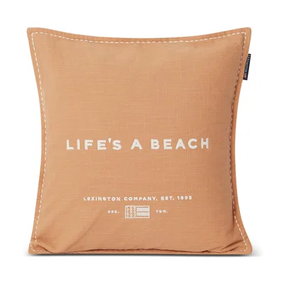 Nordic Nest Lexington Life's A Beach Embroidered pillowcase 50x50 cm Beige-white