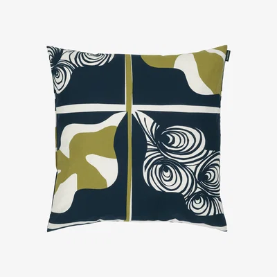Nordic Nest Marimekko Rukinlapa pillowcase 50x50 cm dark blue-green-white