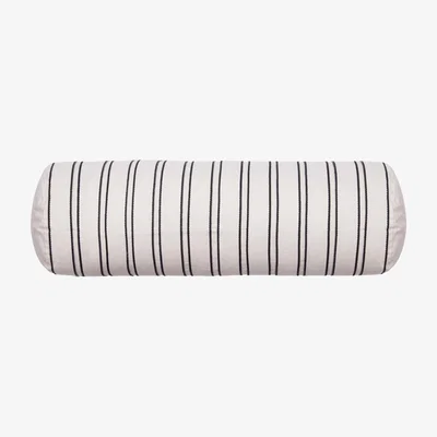 Nordic Nest Ferm Living Twill bolster cylinder pillow Off-white-black