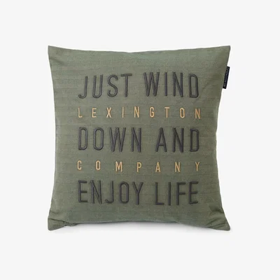 Nordic Nest Lexington Herringbone Cotton Flanell pillowcase 50x50 cm Green