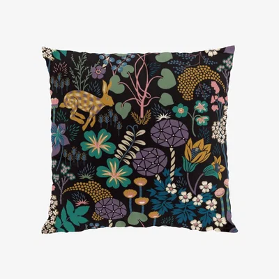 Nordic Nest Arvidssons Textil Lyckeflykt cushion cover 47x47 cm Black