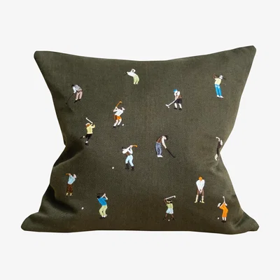 Nordic Nest Fine Little Day Golfers pillowcase 48x48 cm Green