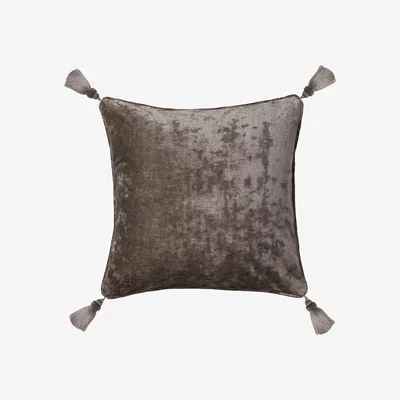 OKA Textured Linen Velvet Cushion Cover Only(56cmSq) - Old Stone