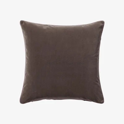 OKA Plain Velvet Cushion Cover (51cmSq) - Elephant Grey