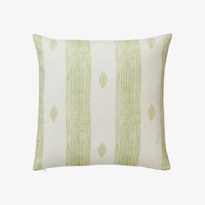 OKA Skoura Cushion Cover Only (51cmSq) - Pale Green/White