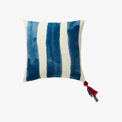 OKA Huaca Reversible Cushion Cover, Large - Indigo