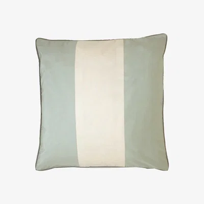 OKA Silk Taffeta Stripe Cushion Cover - Pale Blue