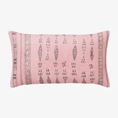 OKA Amezrou Multi-Stripe Cushion - Pink