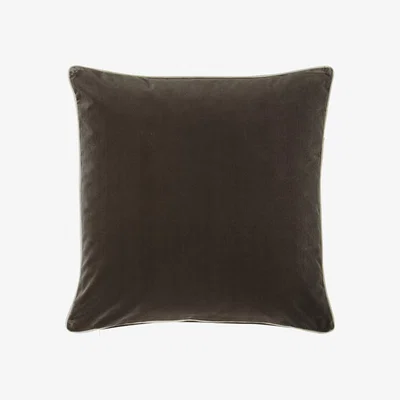 OKA Plain Velvet Cushion Cover, Large - Truffle