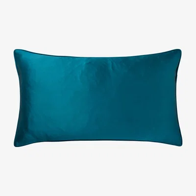 OKA Silk and Cotton Cushion Cover, Small - Blue Topaz