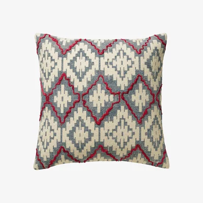 OKA Yaqui Cushion Cover, Large - Blue/Red