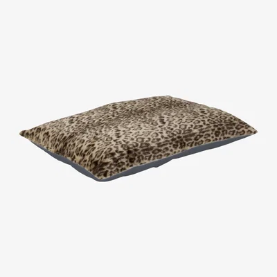 OKA Small Faux Fur Pet Cushion Cover - Leopard