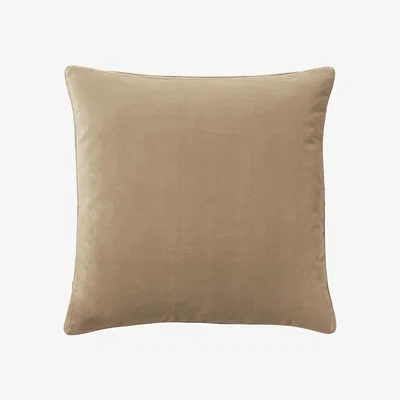 OKA Plain Velvet Cushion Cover, Large - Porridge