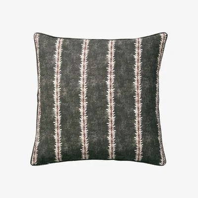 OKA Aldus Cushion Cover - Lead/Walnut
