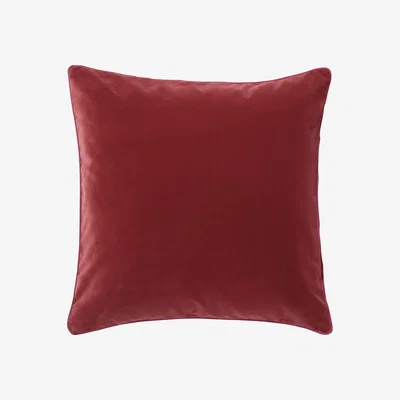 OKA Plain Velvet Cushion Cover, Large - Blood Orange
