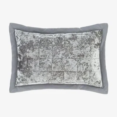Downtown Catherine Lansfield Crushed Velvet Silver Pillowsham Pair