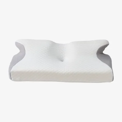 The Range Cervical Memory Foam Pillow for Side, Back and Stomach Sleepers - White and Grey