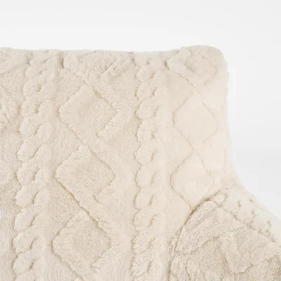 The Range OHS Cable Knit Bolster Pillow - Cream