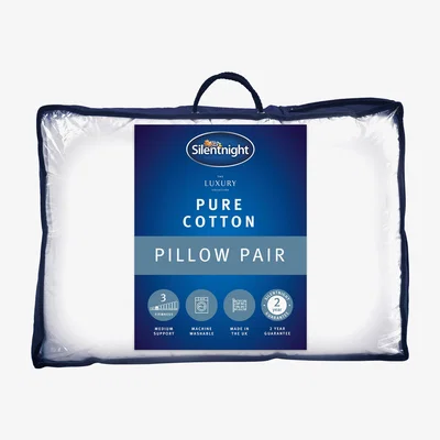 The Range Silentnight Lux Pure Cotton Pillow Pair