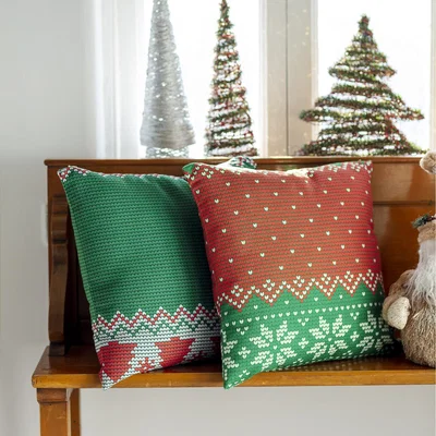 The Range Christmas Themed Cushion Throw Pillow - Green