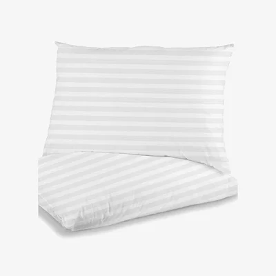 The Range Satin Stripe Luxury Pillows - White / 4