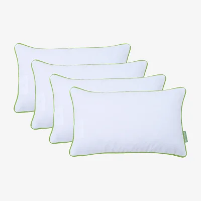 The Range White Rectangular Pillow with Colours Piping Soft Comfy  - Lime / 4