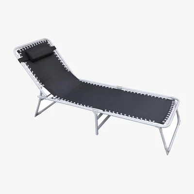 The Range Lounger with Pillow - Black