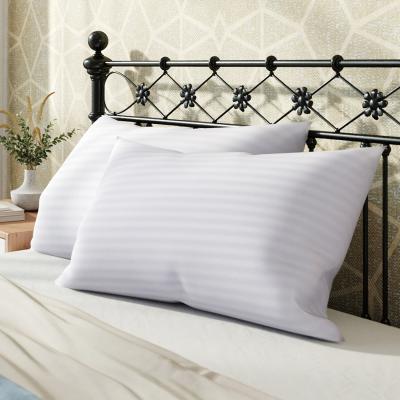 The Range 2 Pack Polyester Striped Pillow Inserts - White / Elevated Pillow