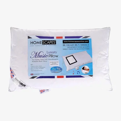 The Range Goose Feather and Down Music Pillow With Speaker - White