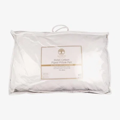 The Range Pair of Divante Hotel Cotton Piped Pillows
