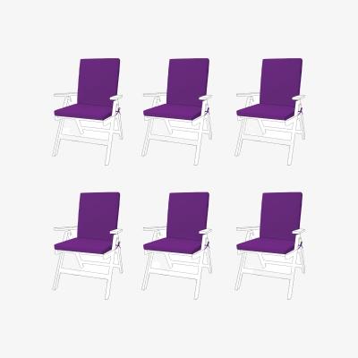 The Range High Back Seat Pad with Secure Ties - Purple / 6