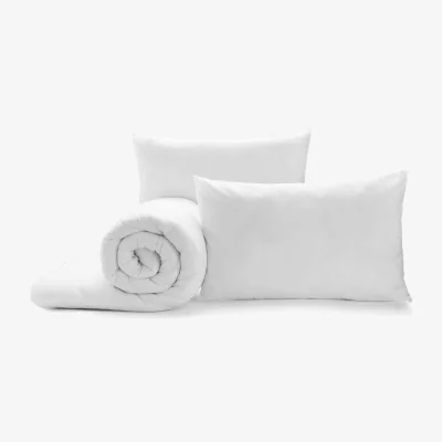 The Range Duvet and Pillow Set - White / Double