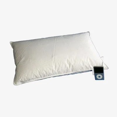 The Range Homescapes Duck Feather and Down Music Pillow With Speaker - White