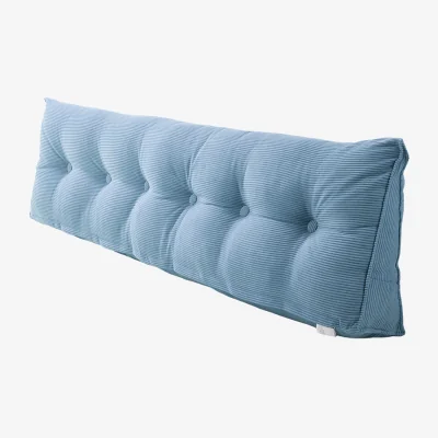 The Range Luxurious Wedge Headboard Pillow with Removable Cover - Blue