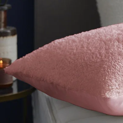 The Range OHS Teddy Fleece Soft Touch Pillow - Blush Pink