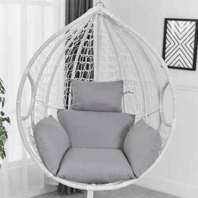 The Range Egg Chair Seat Pad Outdoor Hanging Cradle Swing Back Cushion With Pillow - Grey