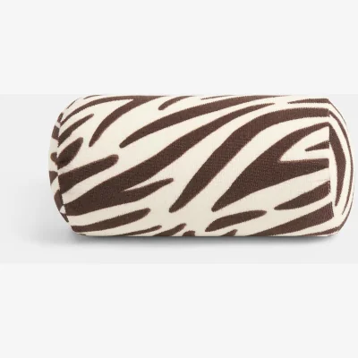 The Range OHS Zebra Print Inflatable Beach Bolster Pillow - Brown/Cream