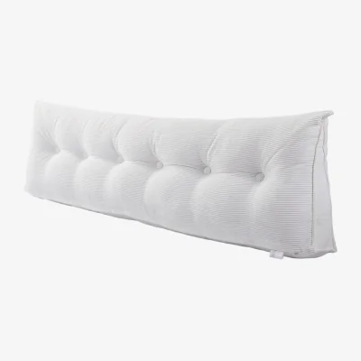 The Range Luxurious Wedge Headboard Pillow with Removable Cover - Beige