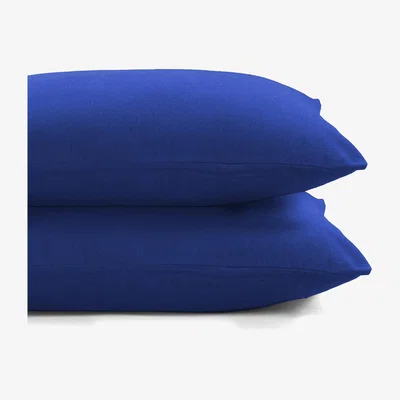 The Range Flannel Fleece Premium Cotton Pair Pillowcases  - Royal Blue  / 70cm