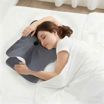 The Range Ergonomic Butterfly Neck Pillow Tencel Blend - White