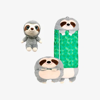 The Range 3 In 1 Sloth Play Pillow Sleeping Bag Blanket - Green