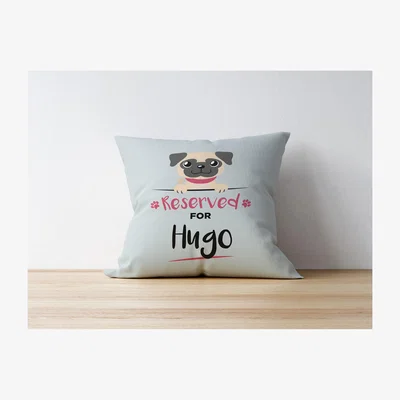 The Range Personalised Fawn Pug Cushion