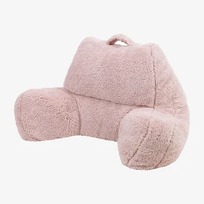 The Range Berber Fleece Bean Filled Reading Support Pillow - Dusk Pink