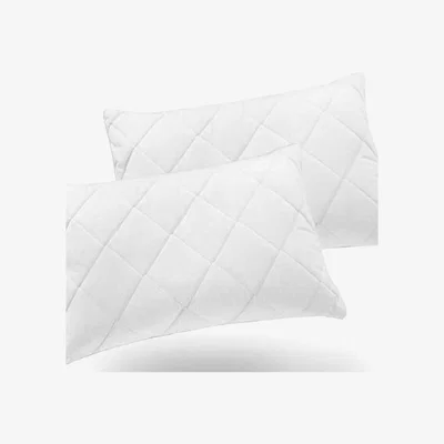 The Range Soft Touch Quilted Pillow Protector Pair - Envelope Closing - White