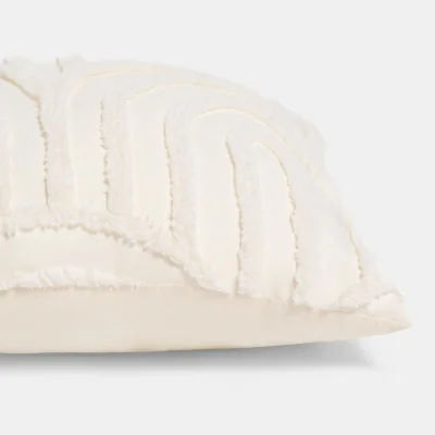 The Range OHS Tufted Arches Bolster Pillow - Cream