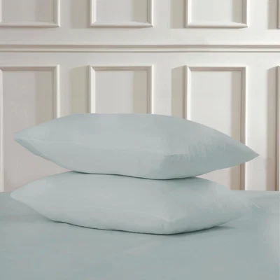 The Range Polycotton Housewife Pillowcases - Dusky Blue
