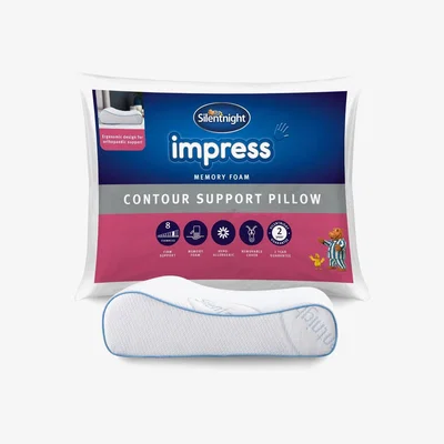 The Range Memory Foam Contour Support Pillow - White