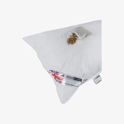 The Range Homescapes Goose Feather Down Camomile Pillow Extra Fill - White